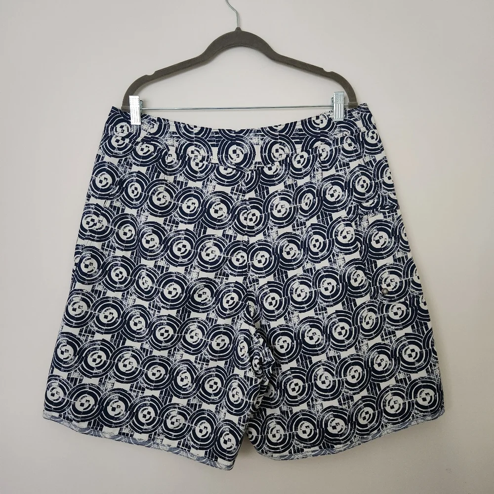 Patagonia Paddler Board Shorts Mens 36 Swim Trunks Blue Geometric